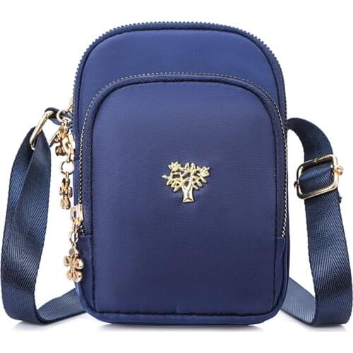 Women Crossbody Phone Bag Nylon Crossody Cell Phone Messenger Shoulder Bag Fashion Female Phone Wallet