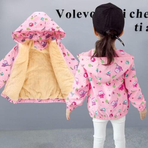 Girl Winter Jacket Childrens Thicken Velvet Jacket Kids Padded Clothes Winter Jacket Girl Park Lively Winter Hoodie Coat B5