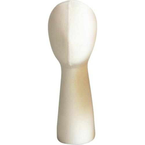 22'' Elegant Wig Mannequin Model Canvas Cover Cap Scarf Display Holder Head