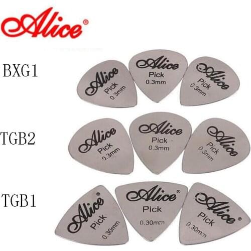 300pcs Lot Alice Stainless Steel Metal Guitar Picks Plectrum 0.3mm (Three Shapes Sellect)