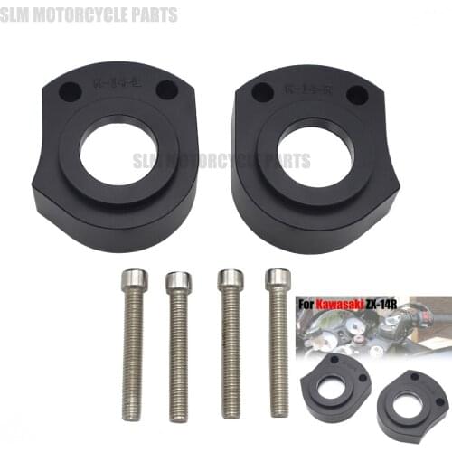 Motorcycle Aluminium Handlebar Riser Clamp Bar Mount Adaptor For Kawasaki ZX-14R ZX14R ZZR1400 2006-2018