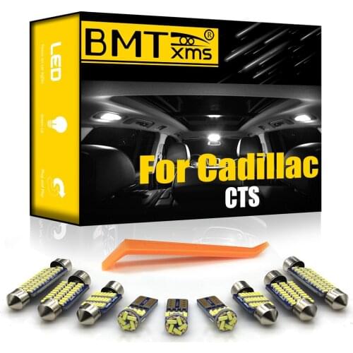 BMTxms For Cadillac CTS Sedan Wagon 2003-2019 Canbus Vehicle LED Interior Map Dome Trunk Light Bulbs Car Lighting Accessories