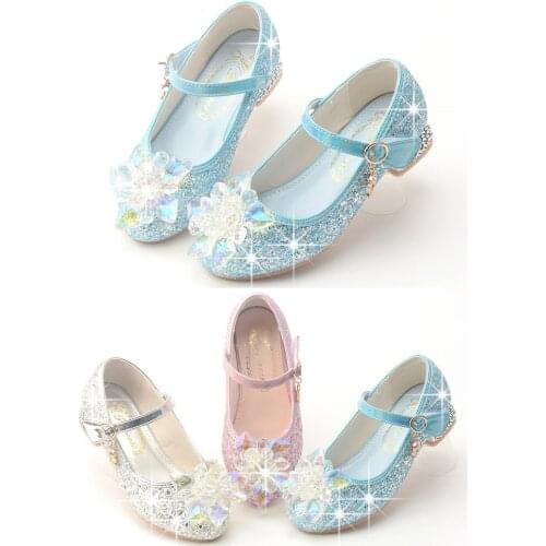 Girls' Princess Shoes Childrens Shoes Girls' High Heels Princess High Heels Crystal Shoes Childrens High Heels Party Dance