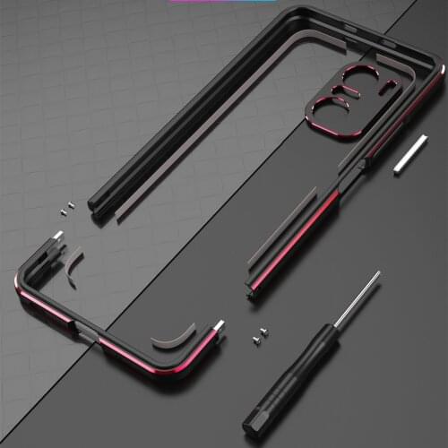 For Xiaomi Redmi K40/ K40 Pro/POCOPHONE POCO F3 Mi 11i Aluminum metal bumper Frame Slim Cover phone case+ carmera Protector