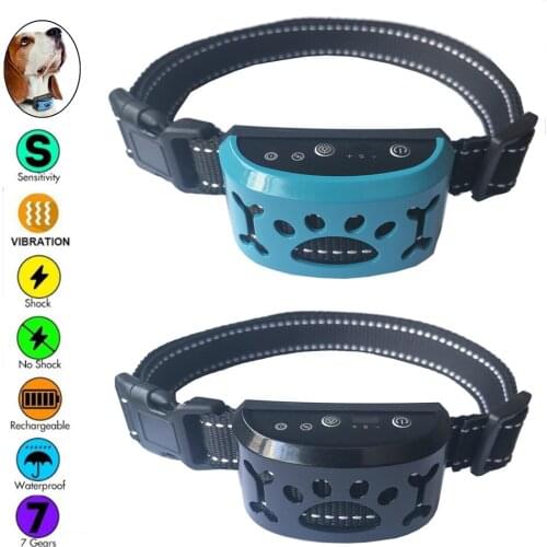 Pet Dog Anti Barking Device USB Electric Ultrasonic Dogs Training Collar Dog Stop Barking Vibration Anti Bark Collar Dropship