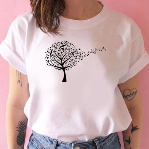Women Casual White Tops Casual T Shirt Girls Tops Music Festival T-shirt Printed Harajuku Graphic Hot Selling T Shirts