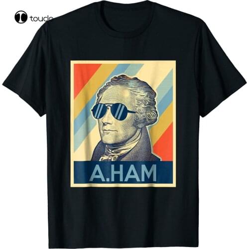 Hamilton Wearing Sunglasses Funny Gift T-Shirt Black S-3Xl