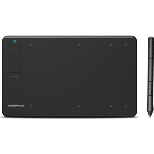 G12 9.4x6.1Inches Digital Graphics Drawing Tablet 8192 Levels Pressure Writing Pad for Computer and Mobile Phone - Black