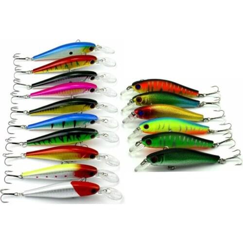 HENGJIA 16pcs hard minnow mixed fishing lures set wobbler pike carp trout perch catfish fishing baits isca pesca fishing tackles