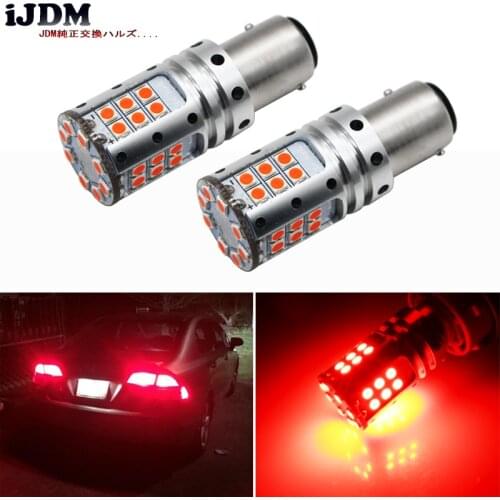IJDM Car LED Stop Lights Canbus 1157 P21/5W BAY15d BAZ15D 3030 32SMD Car Brake Reverse Lamps Rear Fog Parking Bulbs 12V No Error