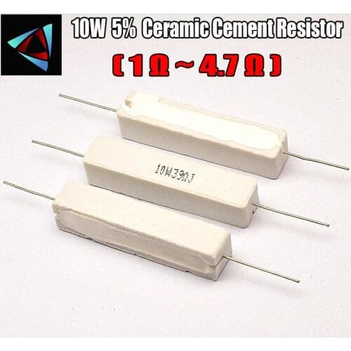 10W 5% 1 2 2.2 3 4.7 ohm R Ceramic Cement Resistor / Resistance Passive Component