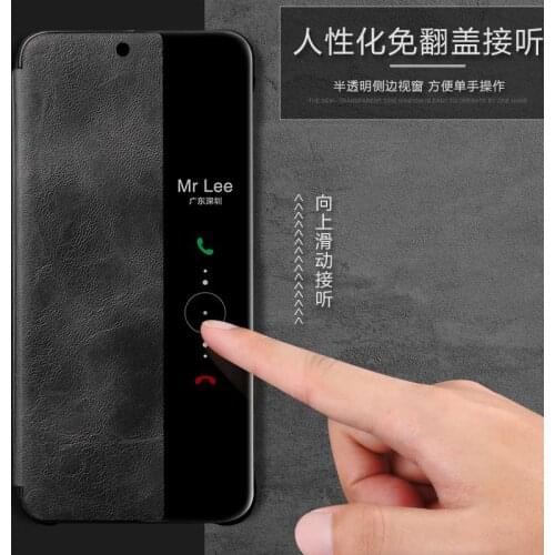 Case For Hawei Mate10 P20 Pro Smart View Luxury Leather Funda Etui Phone Cover accessories shell Coque with Sleep Wake Up Window