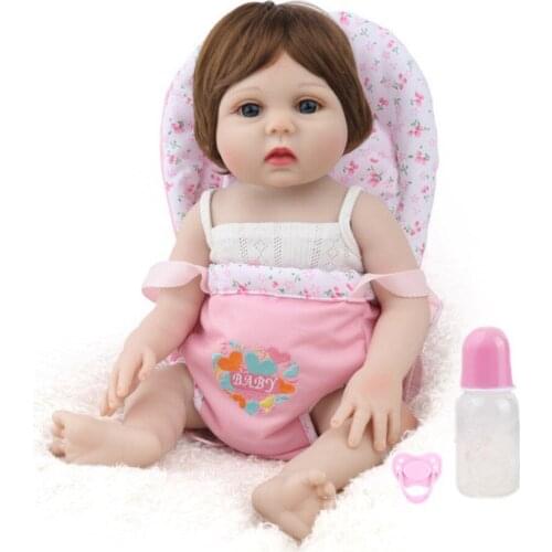 NPK DOLL Reborn Baby Girl Full Vinyl Silicone Reborn Boneca inteiro menina children gift with Baby Carrier Bath Toys doll