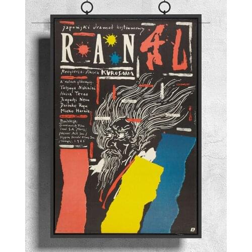 L156 RAN Movie Rare Kurosawa Samurai Japanese Classic Silk Fabric Poster Art Decor Indoor Painting Gift