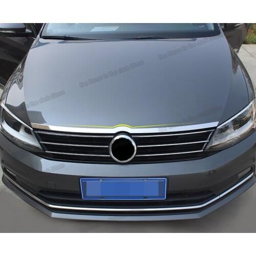 Lsrtw2017 for Sagitar Jetta Mk6 Car Engine Hood Strip Trims Interior Accessories Chrome 2012 2013 2014 2015 2016 2017 2018 Vw