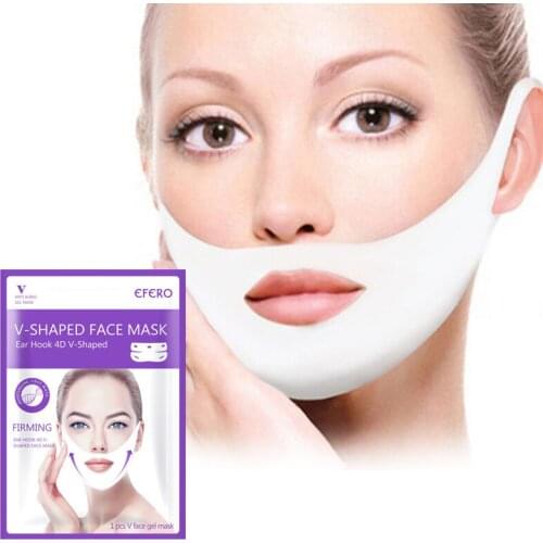 4D Ear Hook V-shaped Face Mask Chin Firming Slimming Gel Face Masks Lifting Face Mask Bandage Double Chin V Shaper Face Mask
