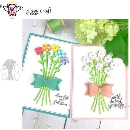 Piggy Craft metal cutting dies cut die mold Flower bouquet bow Scrapbook paper craft knife mould blade punch stencils dies