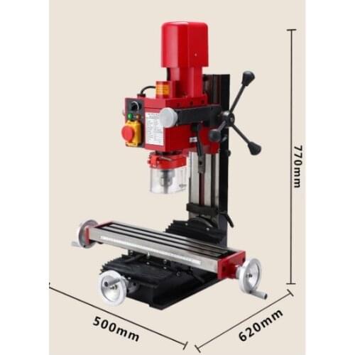 Mini Milling Machine Multi-function Drill Mill Machine Metal Tapping Machine Platform Drilling Mini Lathe Wood Industry 750w