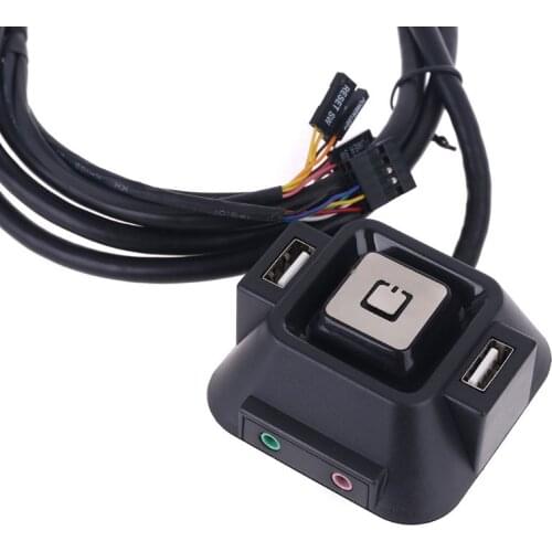 Multifunctional USB 2.0 Computer PC Switch External Power On/Off Reset Button XXUC