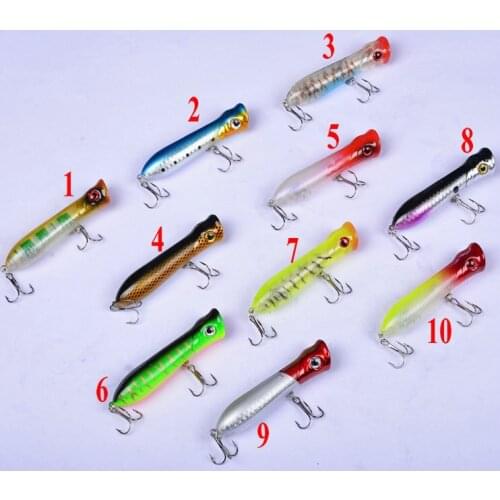 Sea Fishing Lure Popper Bait 10g/80mm Isca Artificial Topwater Floating Wobbler Trolling Carp Jerkbait Artificial Baits Pesca