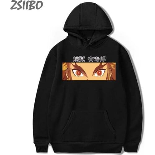 Harajuku Demon Slayer Anime Clothers Mens Hoodies Female Unisex Streetwear Sudaderas Hoody Casual Sweatshirt Kimetsu No Yaiba