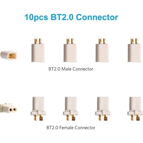 BETAFPV 10pcs BT2.0 Connectors Set Male Female 1.0 Banana Connector for BT2.0 Connector FPV 1S Whoop Drone