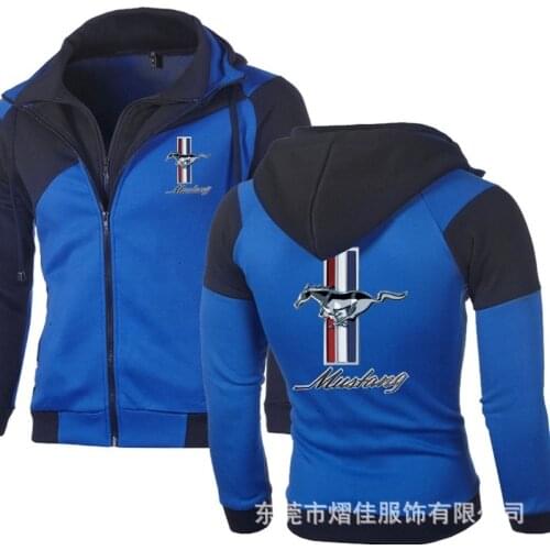 2021 NEW Autumn Fashion for MUSTANG Sweatshirt Casual Jacket Double Zipper Hoodie Cotton Cosplay Sweatshirts