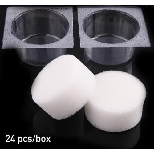 24pcs Disposable Tattoo Dip Cap Dip Foam Cleaning Cup for Tattoo Needles Cartridges