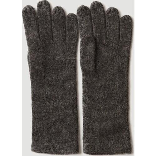 Pure Color Knitted Cashmere Gloves Finger Full Finger Woolen Wool Gloves Winter Warm Women Long Sleeve