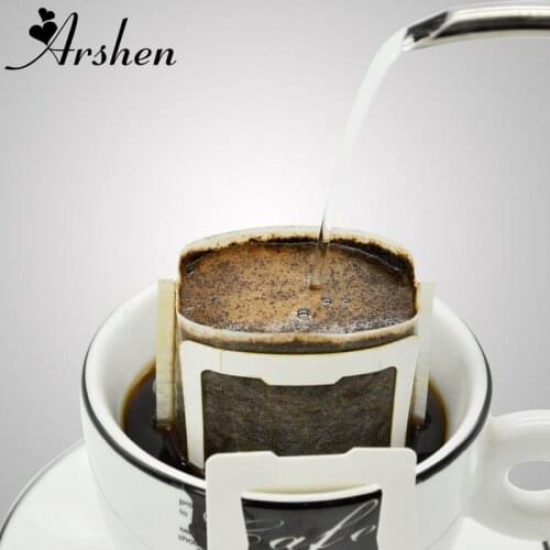 Arshen New 50pcs/Set Portable Drip Coffee Cup Filter Bags Hanging Cup Coffee Filters Tea Tool Home Office Useful Coffee Tool