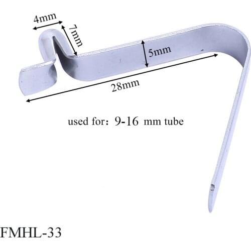 Manufacture Flat Metal Micro Parts Spring Clip Button For 9-16mm Tube