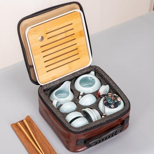Luxury Vintage Tea Set Portable Travel Porcelain Teaware Complete Tea Set Chinese Handmade Jogo De Cha Teaware Sets DI50CJ