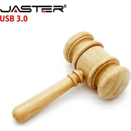 JASTER USB 3.0 wooden judge hammer flash drive pendrive 4GB 8GB 16GB 32GB 64GB memory stick usb creative gift