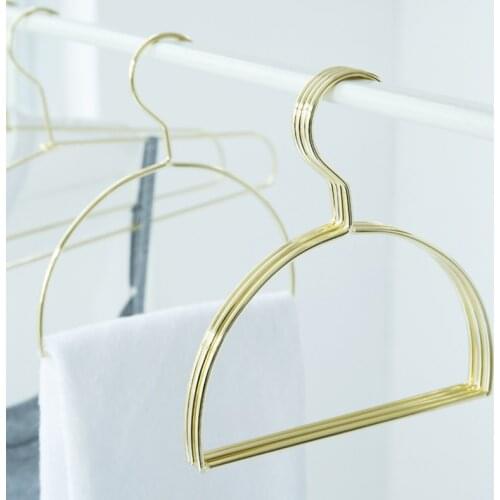 Nordic style Rose Gold Iron Semicircle Shape Hangers Wall Hook Storage Rack Home Organizer Decor Tool For Clothes Tie Towel