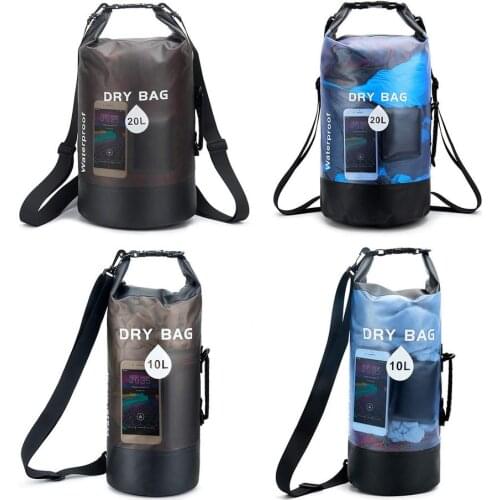 10L 20L Waterproof Dry Bag Pack Sack Swimming Rafting Kayaking River Trekking Floating Sailing Lightweight Dry Storage Backpack