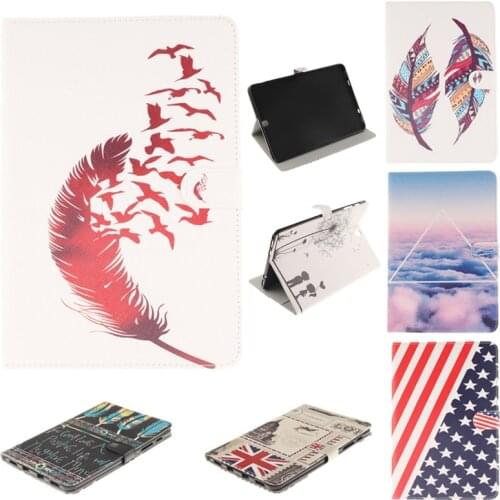 High Quality Fashion Print Series PU Leather Case Cover For Samsung Galaxy Tab S2 9.7'' SM-T810 T815 with Full Protective Cases