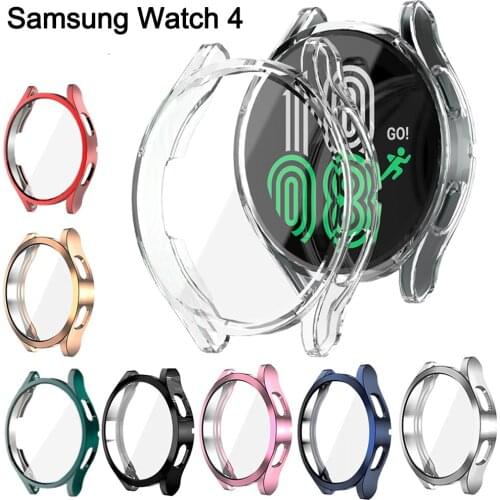 Samsung Galaxy Watch 4 Screen Protector 40mm, All-Around TPU Anti-Scratch Flexible Case Soft Protective Bumper Cover