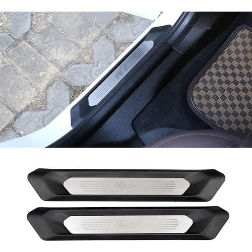 Car Rear Door Scuff Sill Protector Plate Cover Trim Kits For BMW X3 G01 X4 G02 2018 2019 Auto Accessories Interior Styling