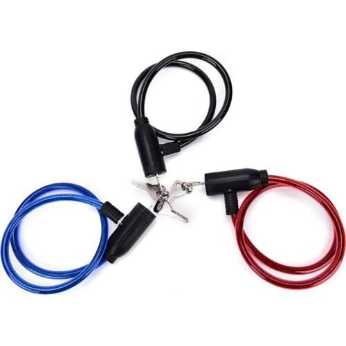 1set Cycling Cable Anti-Theft Bike Bicycle Scooter Safety Lock With 2 Keys 8*65cm