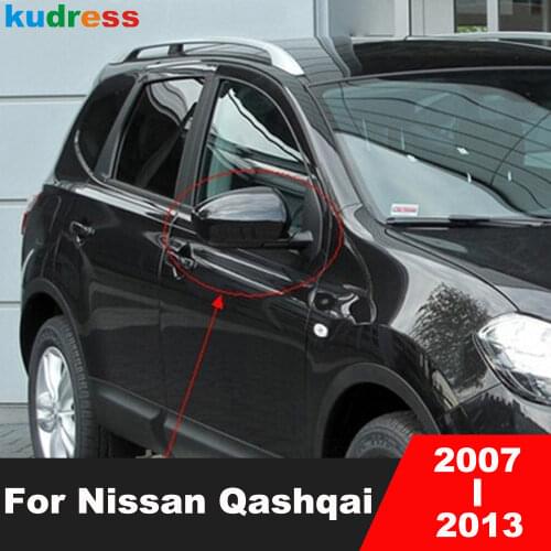 For Nissan Qashqai 2007 2008 2009 2010 2011 2012 2013 ABS Chrome Car Door Mirror Cover Trim Shield Sun Shade Cover Rearview 2pcs