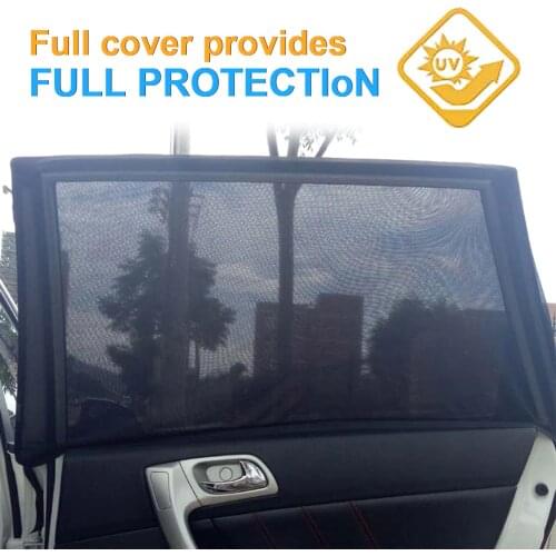 2PCS Car Window Sunshade Side Window Sunshade Curtain Mesh Sun Heat Block SUV Special Mosquito Resistant Screen Window