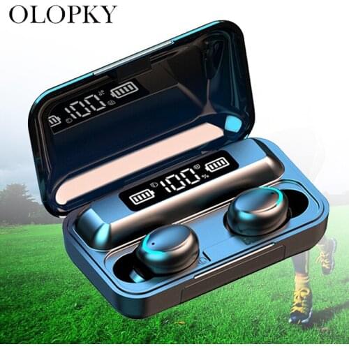 2200mAh One Touch TWS Wireless Bluetooth Earphone Headphones 5.0 Waterproof Headset Earbud With Mic Charging Box For Smartphones