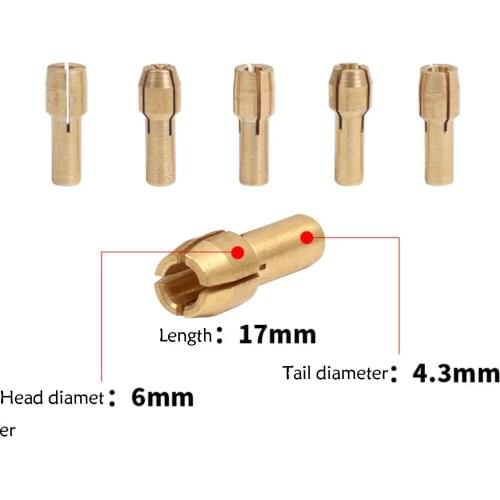 10Pcs/set Drill Chucks Adapter 0.5mm-3.2mm Mini Drill Chucks For Dremel Chuck Adapter Micro Collet Brass For Power Rotary Tool