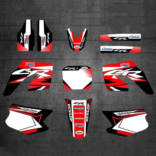 Full set Stickers Kits Free Custom Number Graphic Background Decal For Honda CR125 CR250 2000 2001 250CR 2000 2001 CR125R CR250R