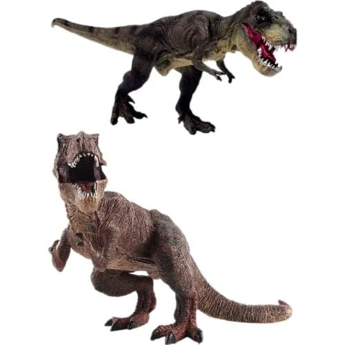 Big Size Jurassic Wild Life Tyrannosaurus Rex Dinosaur Toy Plastic Play Toys Brown & Jurassic Tyrannosaurus Rex Dinosaur Model L