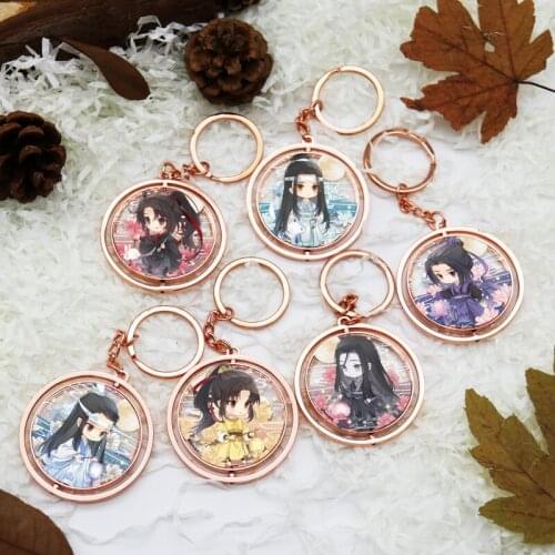 Grandmaster of Demonic Cultivation MDZS Lan Wangji Wei Wuxian Keychain Cosplay Acrylic Figure Keyring 6947 Kids Christmas Toy