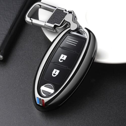 Zinc alloy fob car key case cover For Nissan Qashqai Skyline Alissa Tidda Livida X-Trail T31 T32 March Juke Pathfinder Note GTR