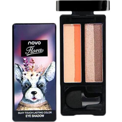 Cy Lazy One Touch Molding Earth Color Shimmering Powder Shimmer Waterproof Two-Color Eye Shadow Stick Free Shipping