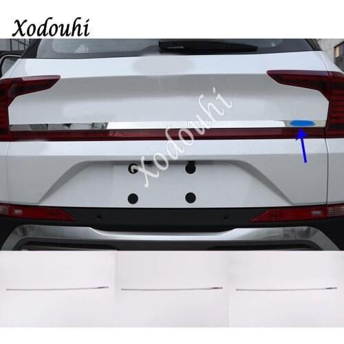 For Hyundai Santa Fe Santafe 2019 2020 2021 Sticker Styling Rear Door Tailgate Bumper Frame Plate Trim Lamp Trunk Lid Parts 1pcs