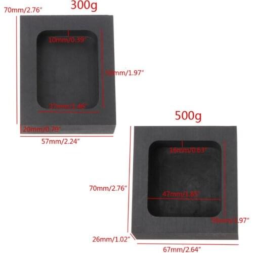 Graphite Ingot Bar Mold Mould Crucible for Melting Gold Silver Casting Refining F3MD